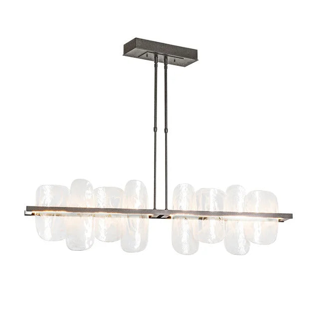 Contemporary Glass Linear Chandelier – Modern Copper Island Light Casalolalights Luxury Lamps for Interior Designers