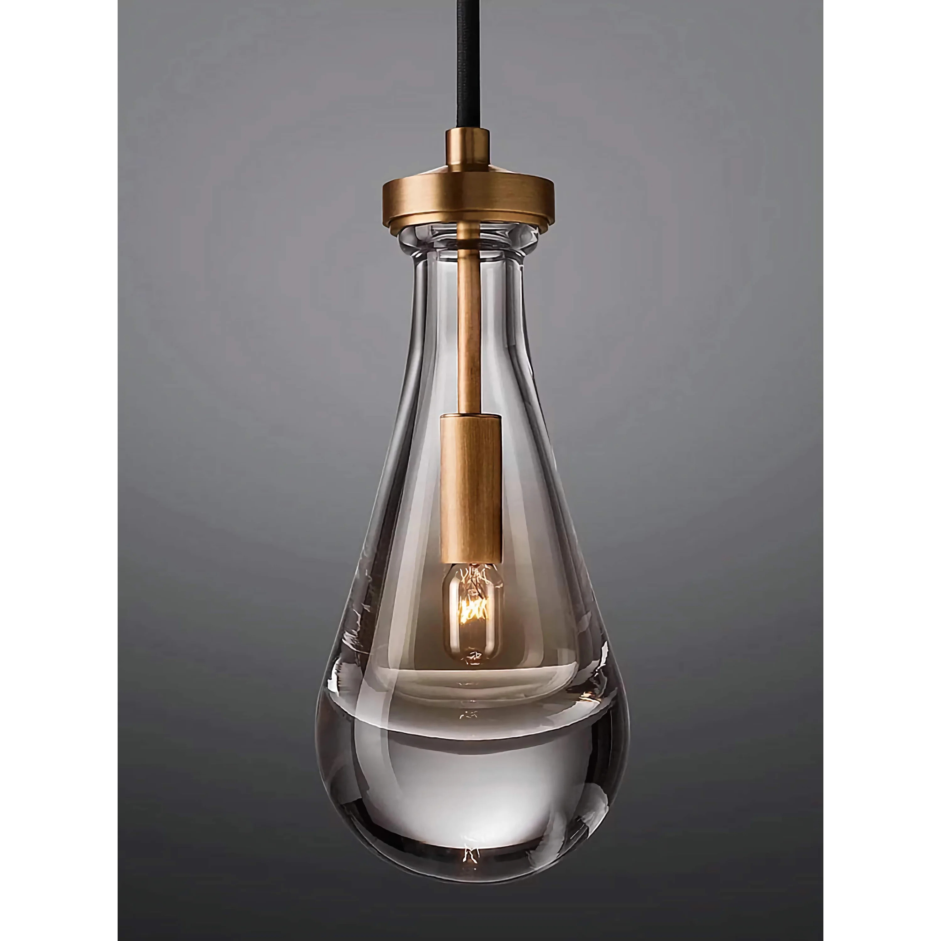 Raindrop Glass Chandelier – Luxury Linear Copper Cascade Light Casalolalights Luxury Lamps for Interior Designers