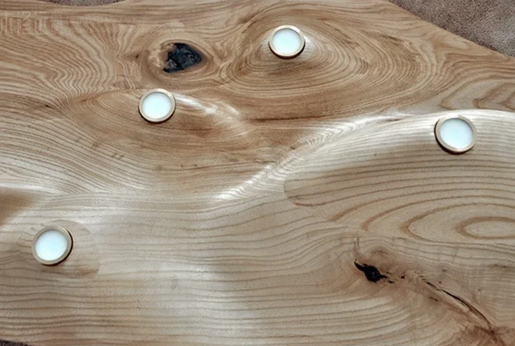 Linear Wood Chandelier 125cm | Handcrafted Walnut & Ash Landscape Ceiling Light 5-light Dining Kitchen Casalolalights