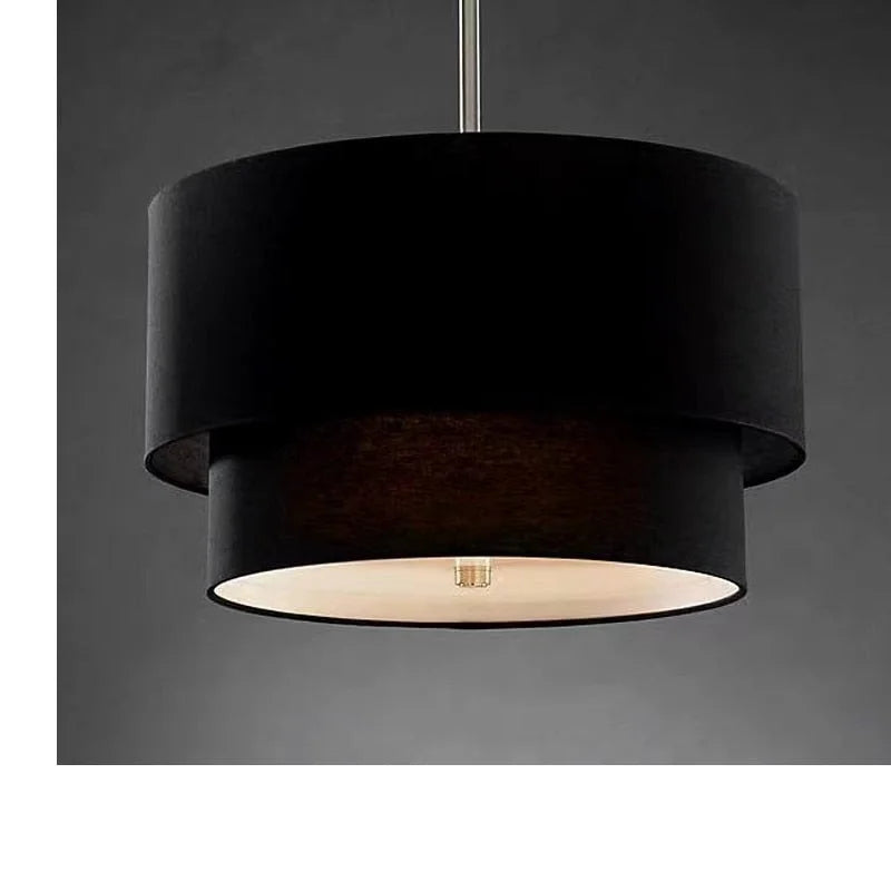 Pendant Lights Linen Black White Lampshade