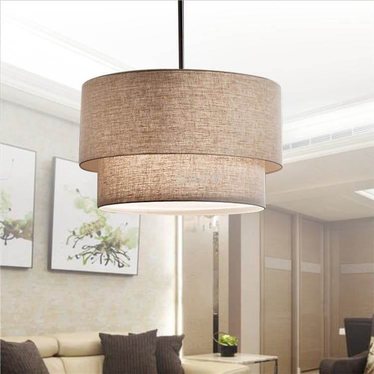 Pendant Lights Linen Black White Lampshade - Lamps