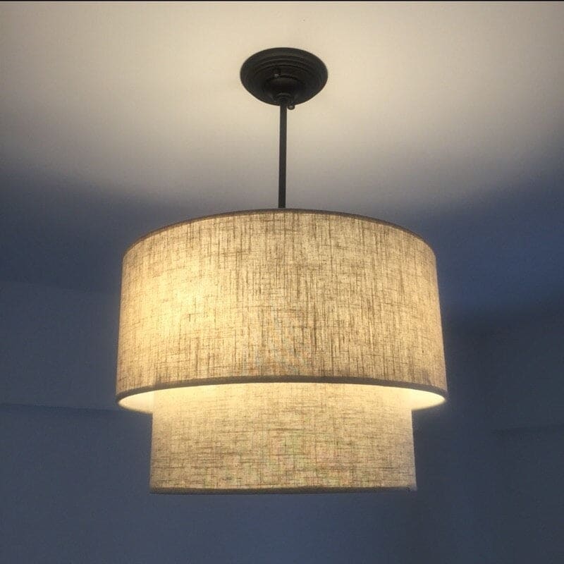 Pendant Lights Linen Black White Lampshade - Lamps