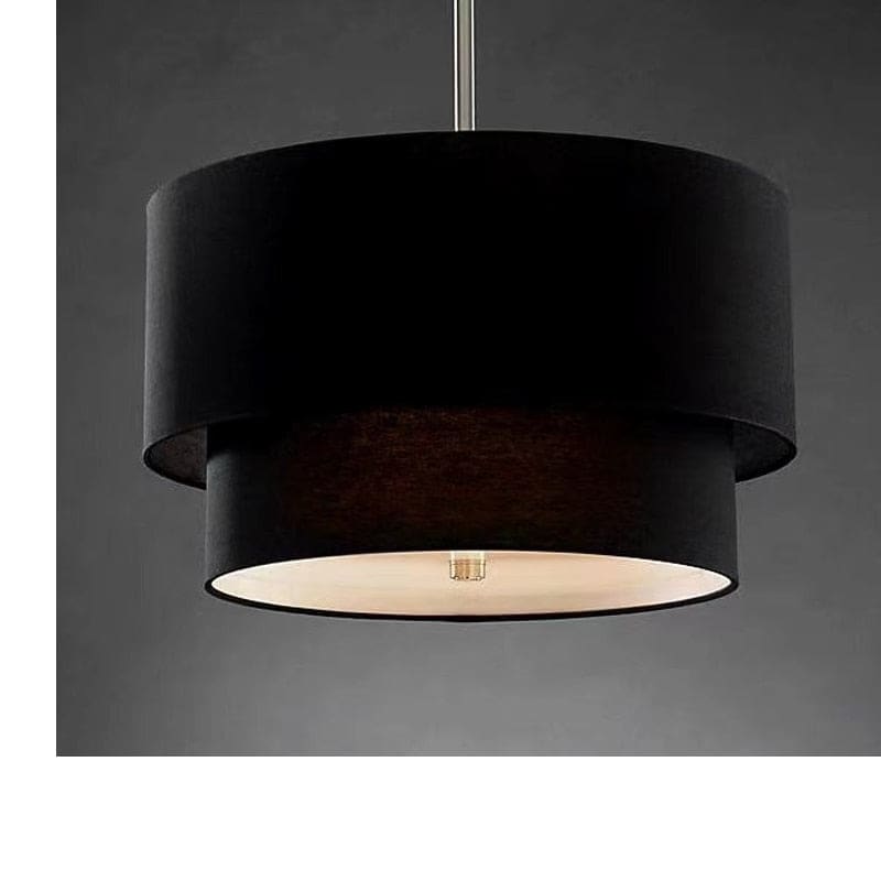 Pendant Lights Linen Black White Lampshade - Lamps