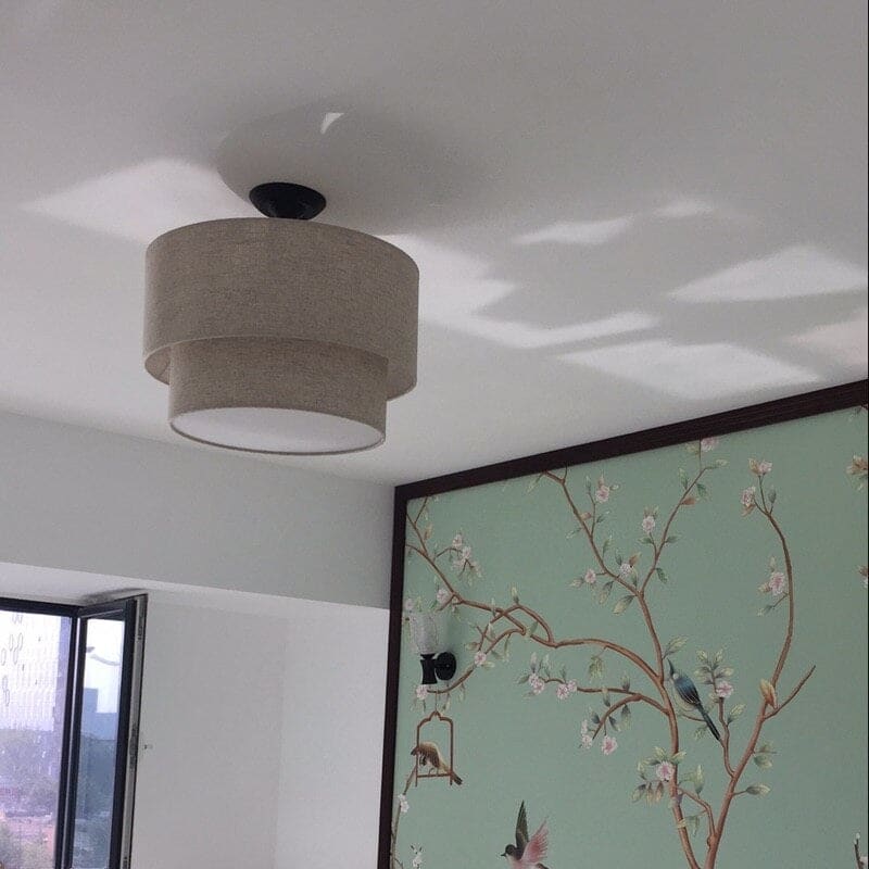 Pendant Lights Linen Black White Lampshade - Lamps