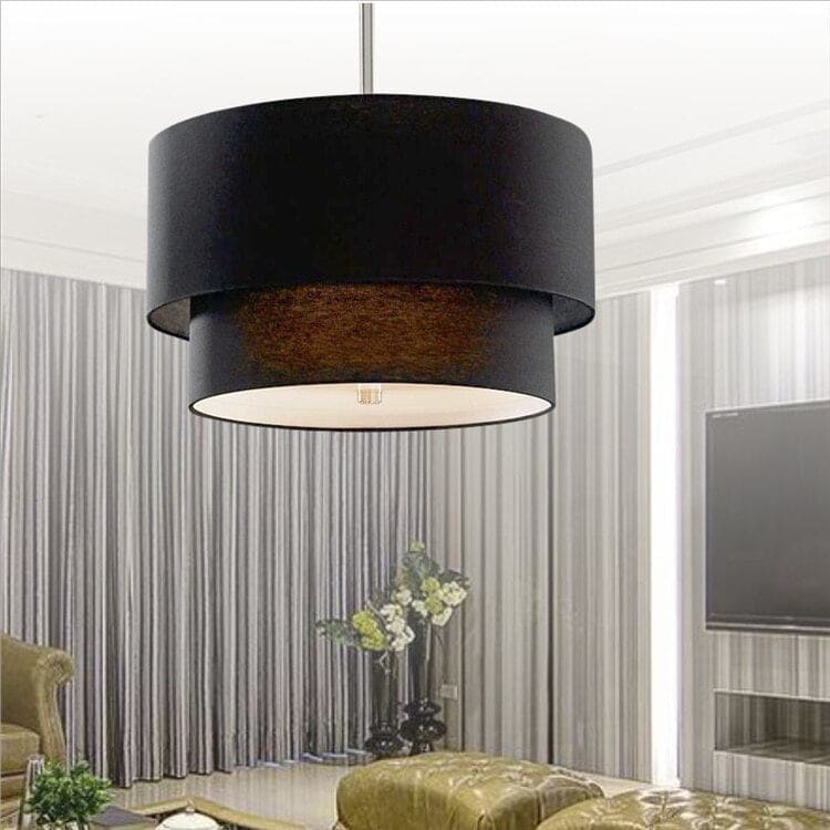 Pendant Lights Linen Black White Lampshade - Lamps