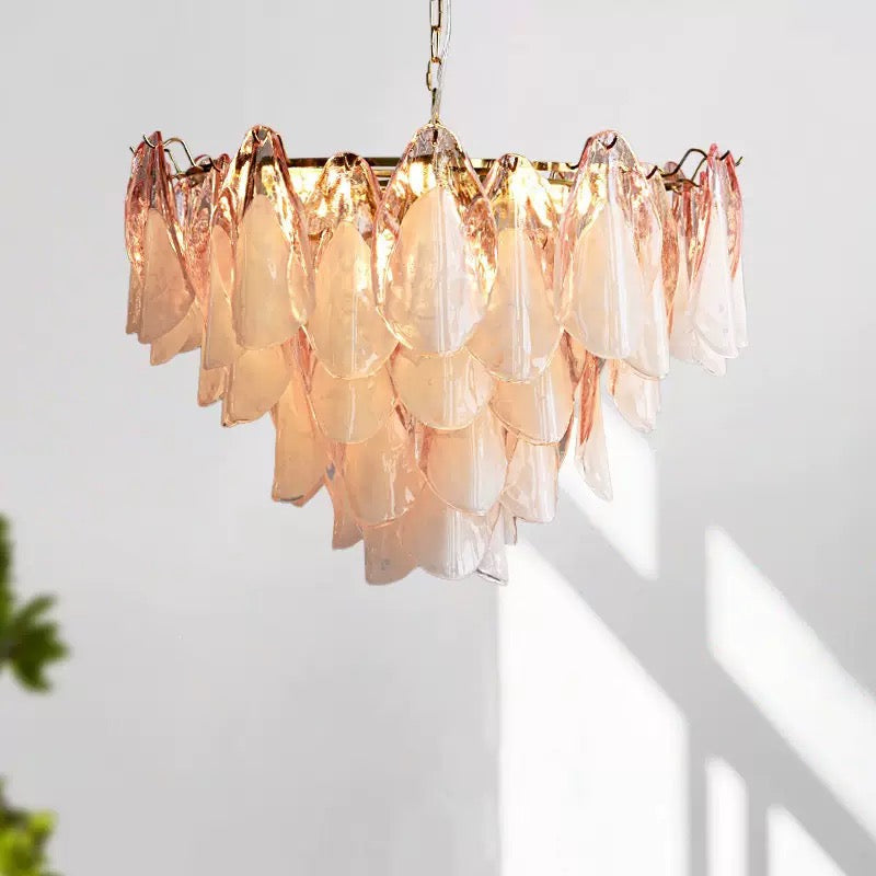 Modern Glass and Brass Chandelier for Living Room or Bedroom Round Ceiling Light in 60 Cm 80 Size Casalolalights Luxury
