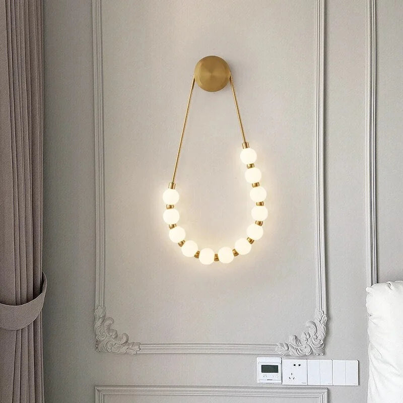 Necklace Wall Lamp | Modern Chain Lighting | Parisian Chic Light Fixture for Homes Restaurants Casalolalights Luxury