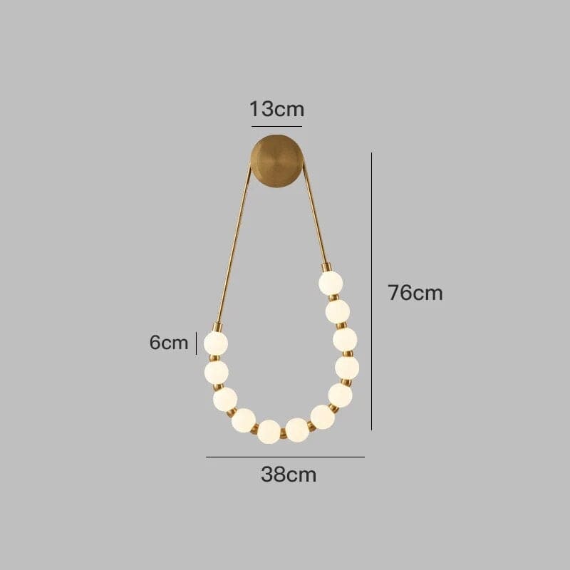 Necklace Wall Lamp | Modern Chain Lighting | Parisian Chic Light Fixture for Homes Restaurants - Sconces