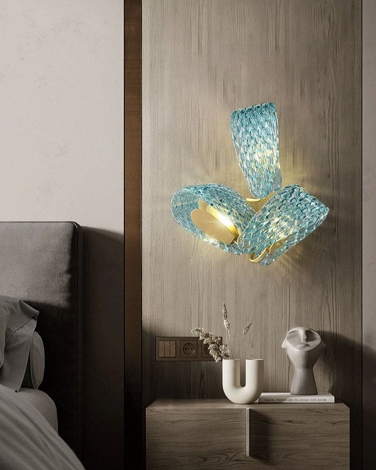 Blue Ribbon Crystal Wall Sconces | Luxury Lamps for Living Room Dining Hotel