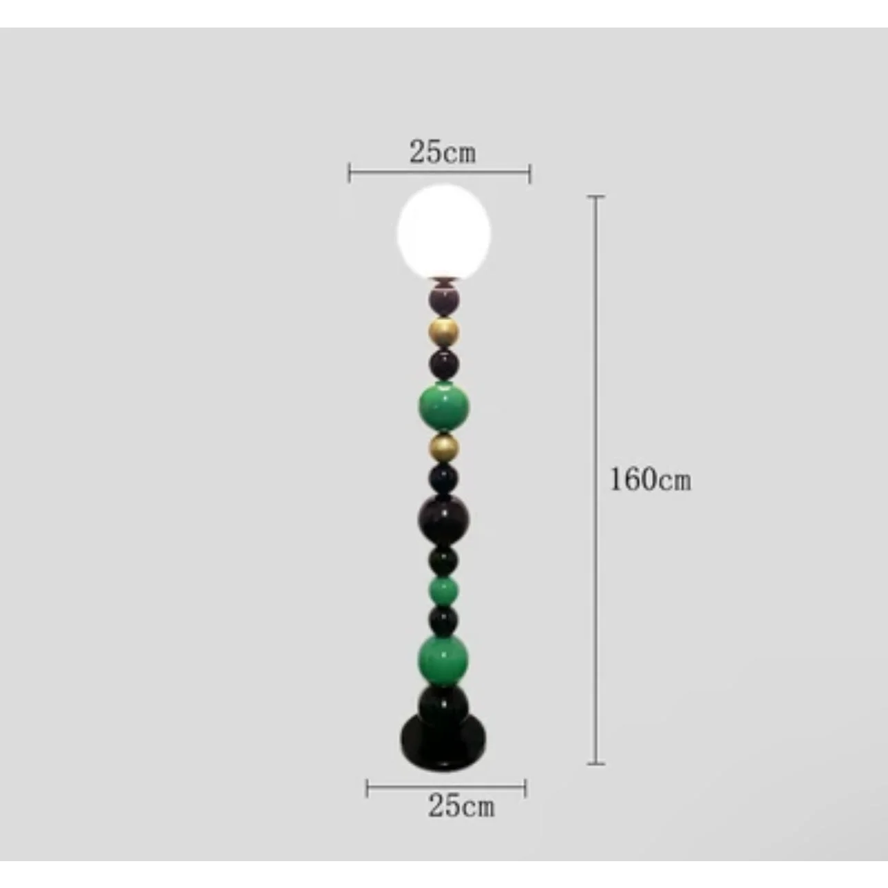 Macaron spheres floor lamp in green