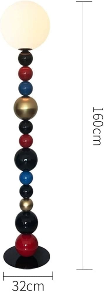 Modern Multicolor Sphere Floor Lamp – Creative Art Deco Lighting for Living Room or Bedroom - Lamps