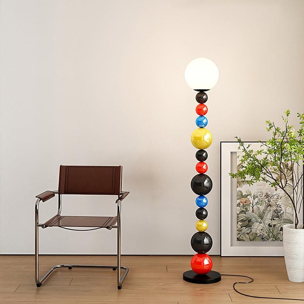 Modern Multicolor Sphere Floor Lamp – Creative Art Deco Lighting for Living Room or Bedroom - Lamps