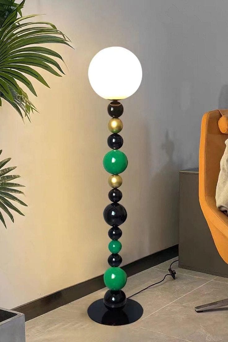 Modern Multicolor Sphere Floor Lamp – Creative Art Deco Lighting for Living Room or Bedroom - Lamps