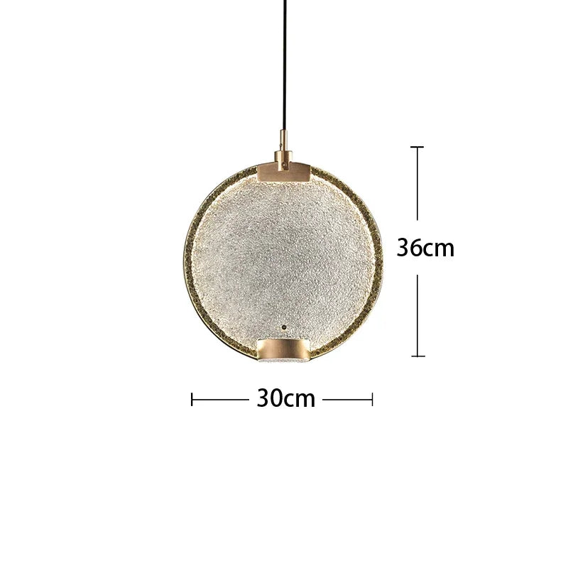 Mansiero Green Brass Glass Pendant Lighting for Dining Room Kitchen Living
