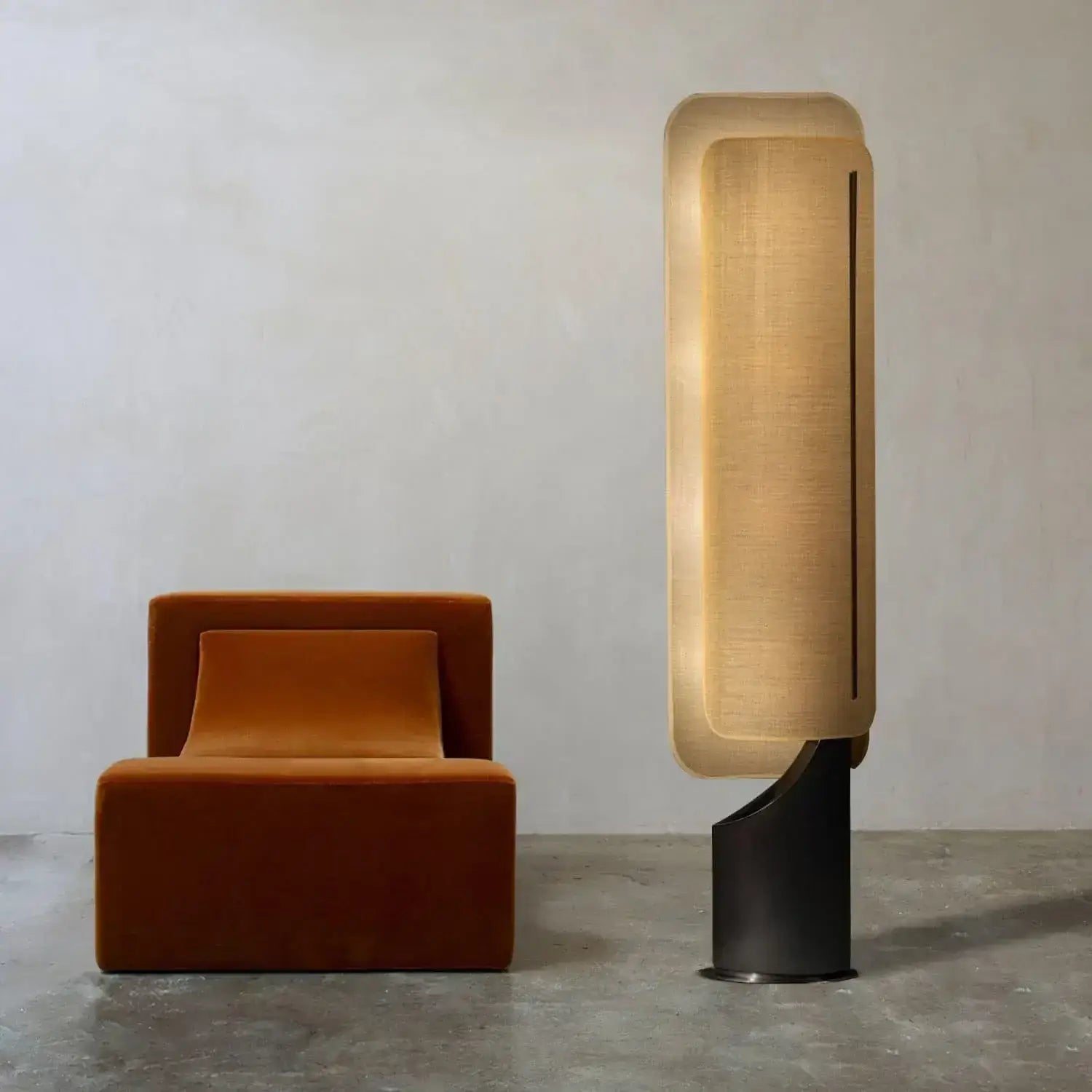 Unique Floor Lamps for Bedroom Living Room | Artisan | Linen and Resin Finish