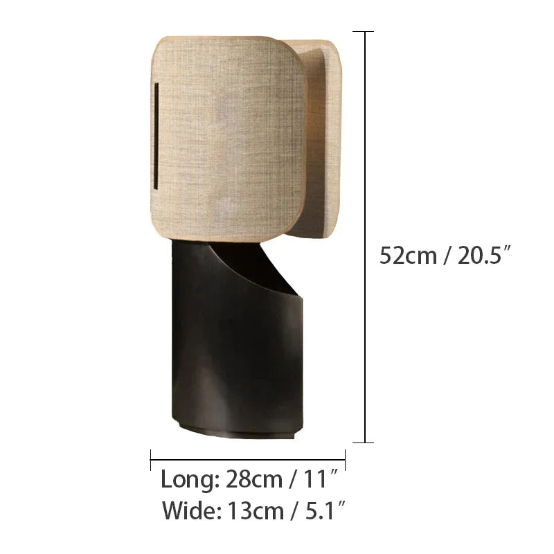 Maraki Linen Table Lamp Japandi Bedside Lighting Natural Material