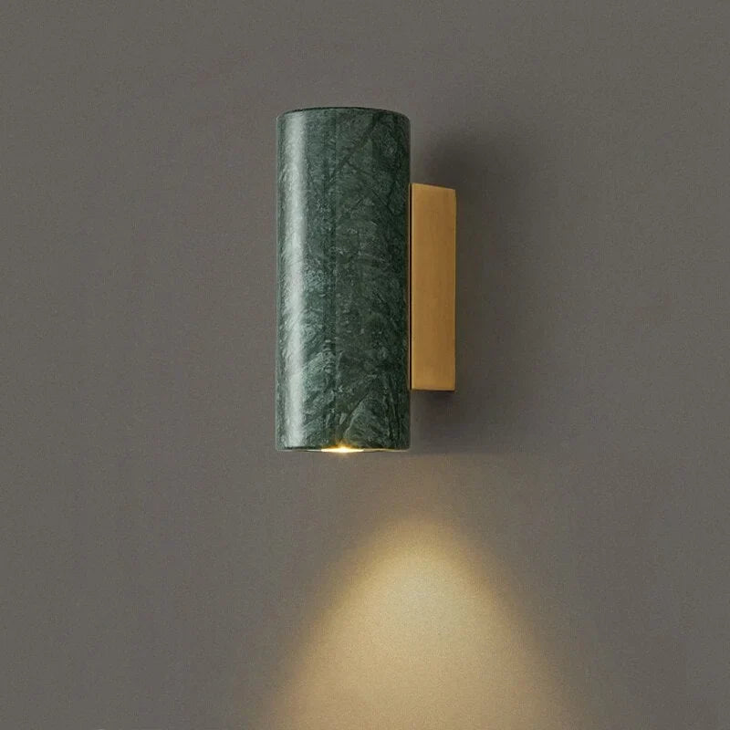 Small Genuine Marble Block Wall Sconce | Low Profile Bedside Reading Light 6 Colors/shapes 2700k Casalola Lights Luxury