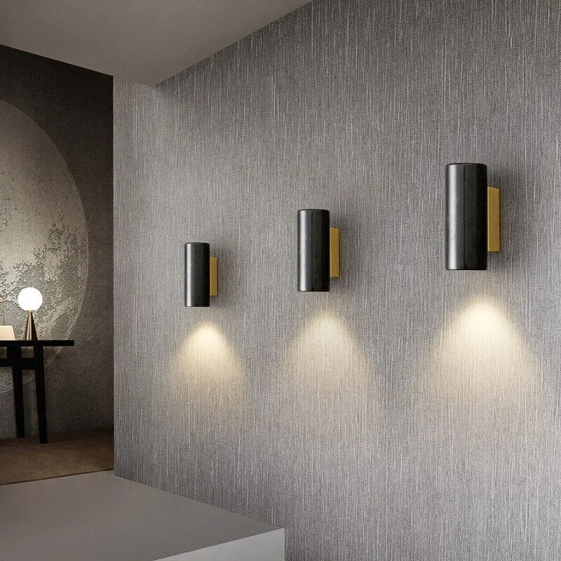 Small Genuine Marble Block Wall Sconce | Low Profile Bedside Reading Light 6 Colors/shapes 2700k Casalola Lights Luxury