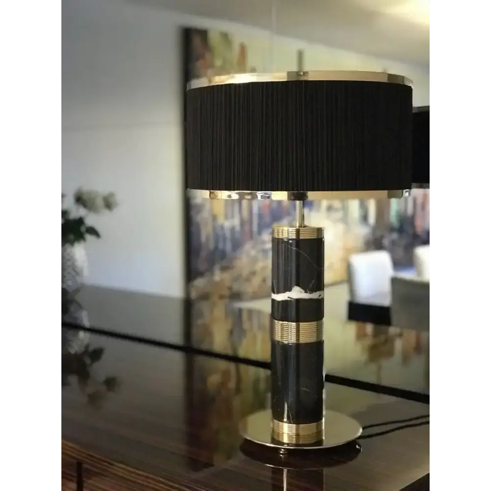 Marble & Brass Table Lamp | Timeless Designer Accent - Sparta - Lamps