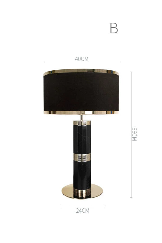 Marble & Brass Table Lamp | Timeless Designer Accent - Sparta