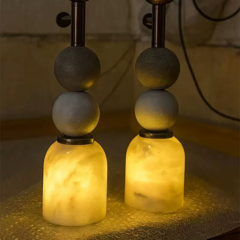 Marble and Brass Wall Sconce 150×386mm – Alabaster Bedside & Hallway Light Casalolalights Luxury Lamps for Interior