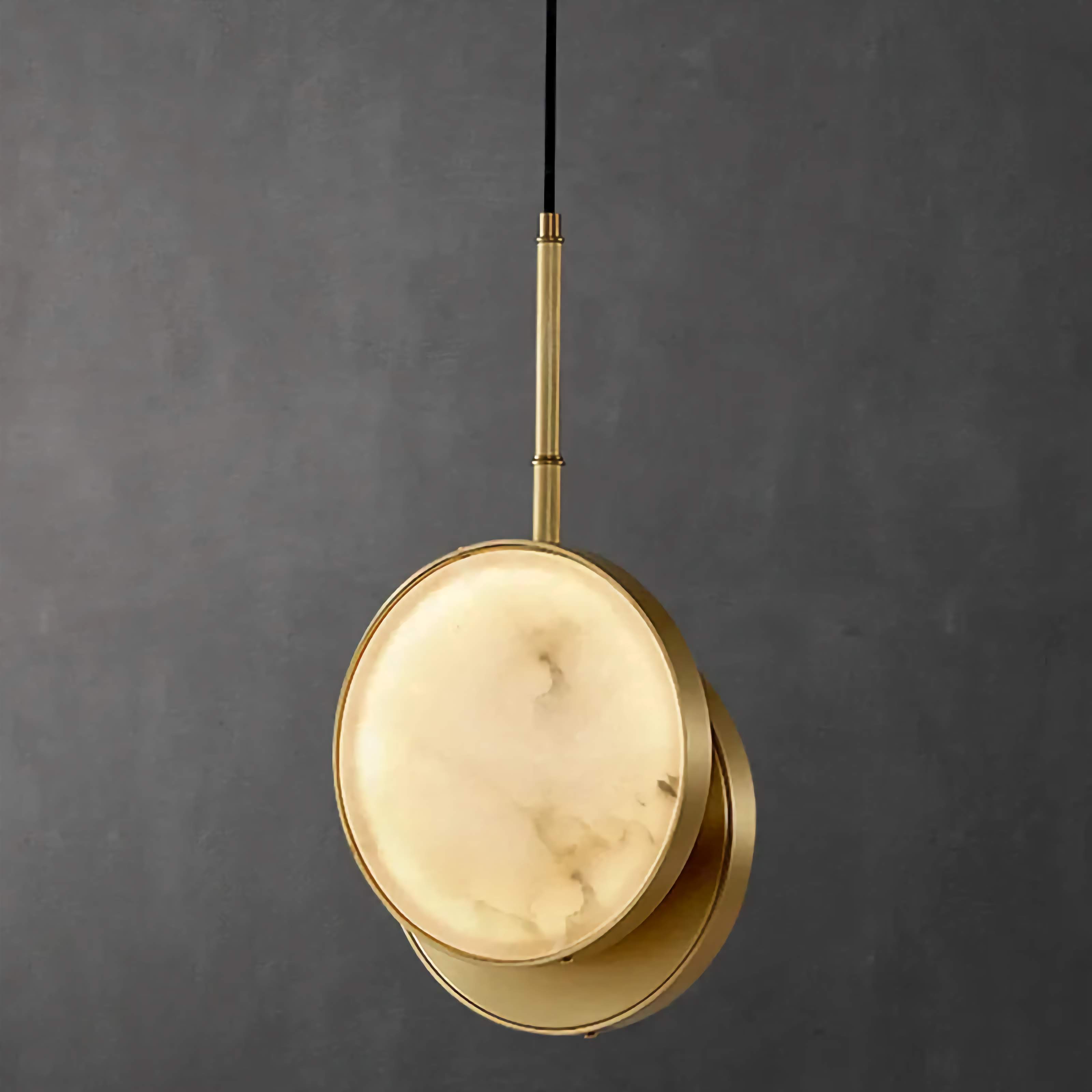 Real Alabaster & Solid Copper Pendant Light | Modern Organic Design | 22cm Natural Stone | Casalola Lights