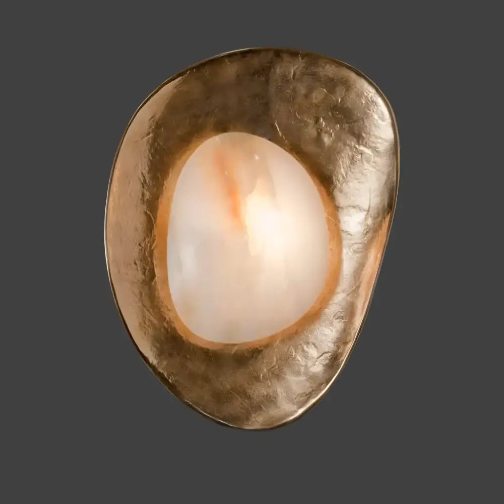 Handcrafted Copper & Marble Wall Sconce – Luxury Artistic Light for High-end Interiors - Sconces