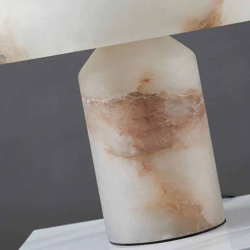 Marble Mushroom Table Lamp for Bedroom and Living Room | Small Carved Stone Modern Dimmable Option Casalola Lights