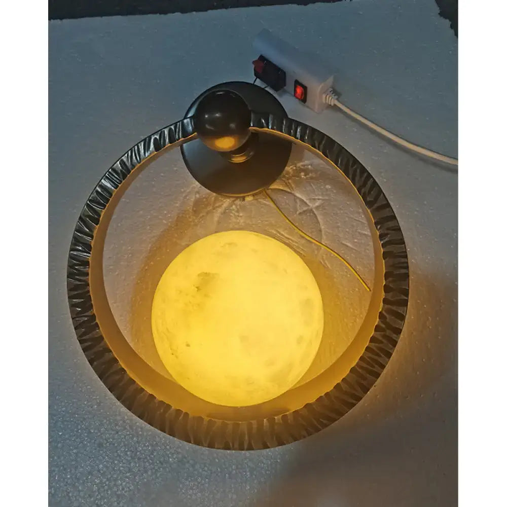Textured Brass Ring Sconce | Marble Globe Bedside Light - Wall Sconces