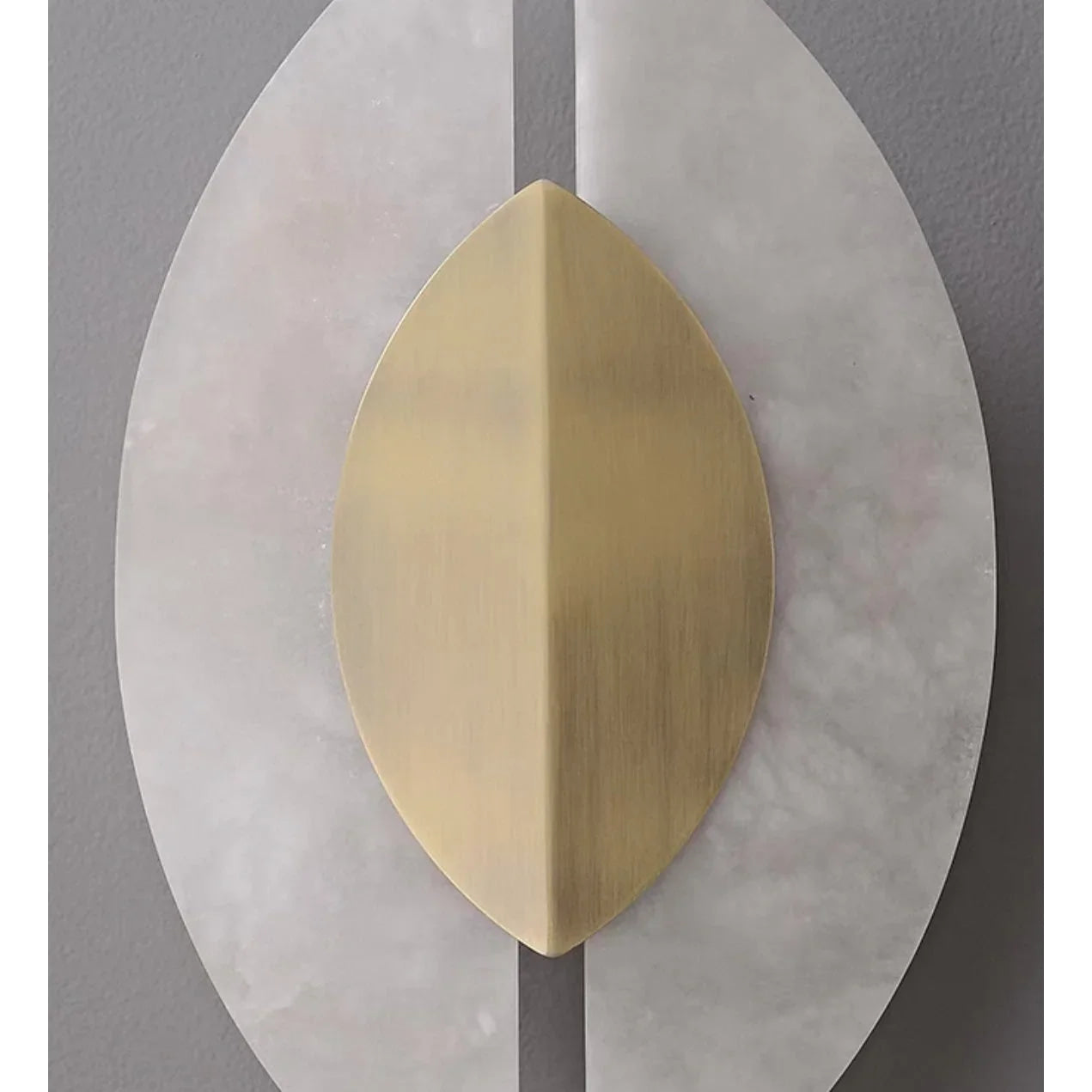 Calacatta Marble Leaf Sconce | Brushed Brass Wall Light