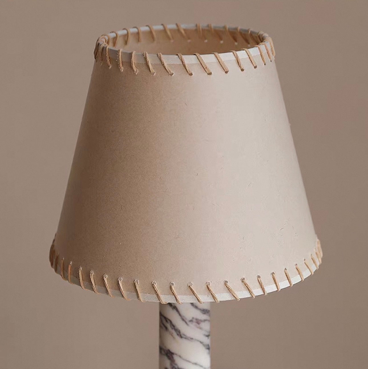 Designer Marble and Parchment Table Lamp | Minimalist Statement Lighting in Two Heights Casalolalights Luxury Lamps