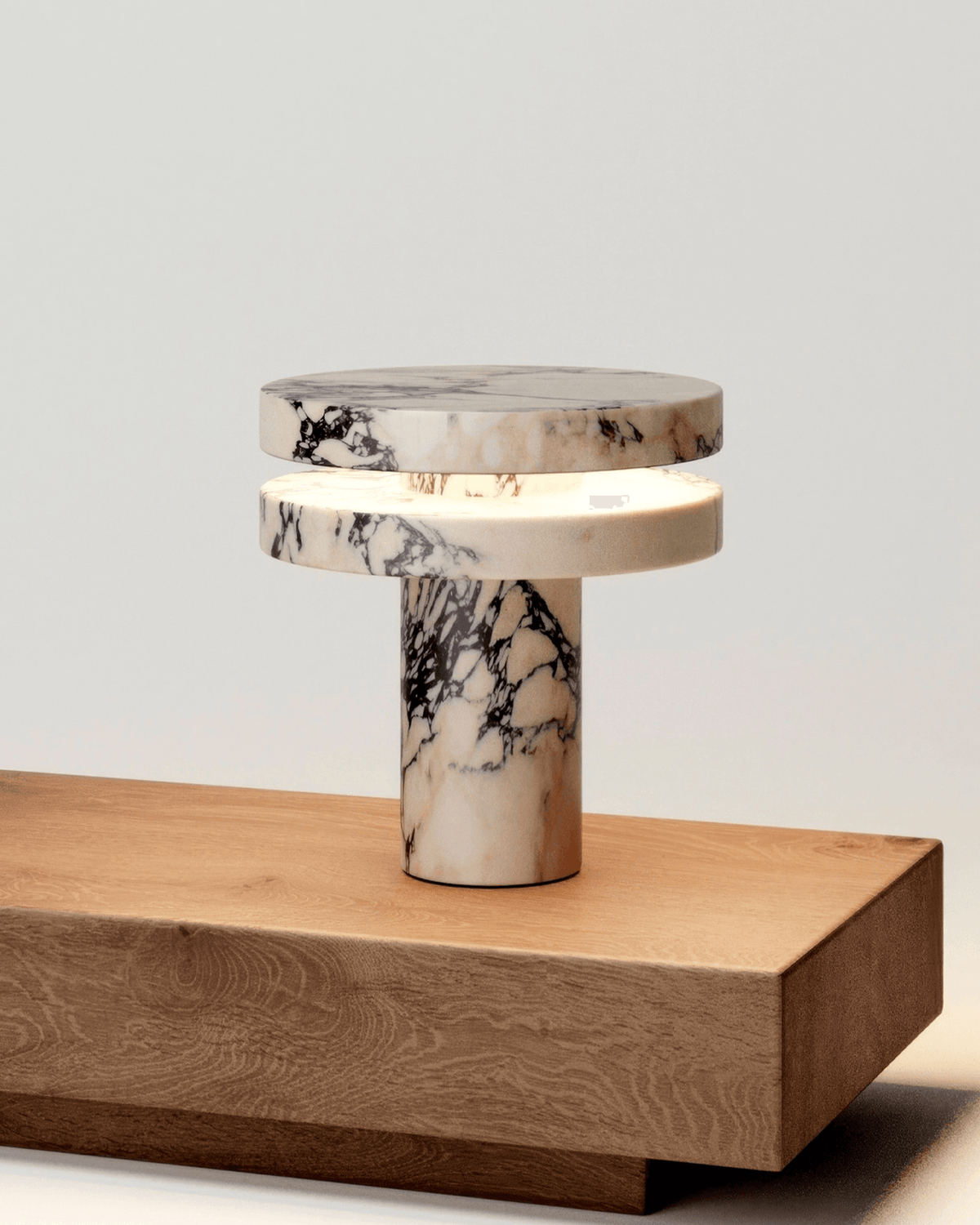 Marble Table Lamp for Living Room and Console | Small Solid Stone Sculptural Modern Minimalist Casalola Lights Luxury