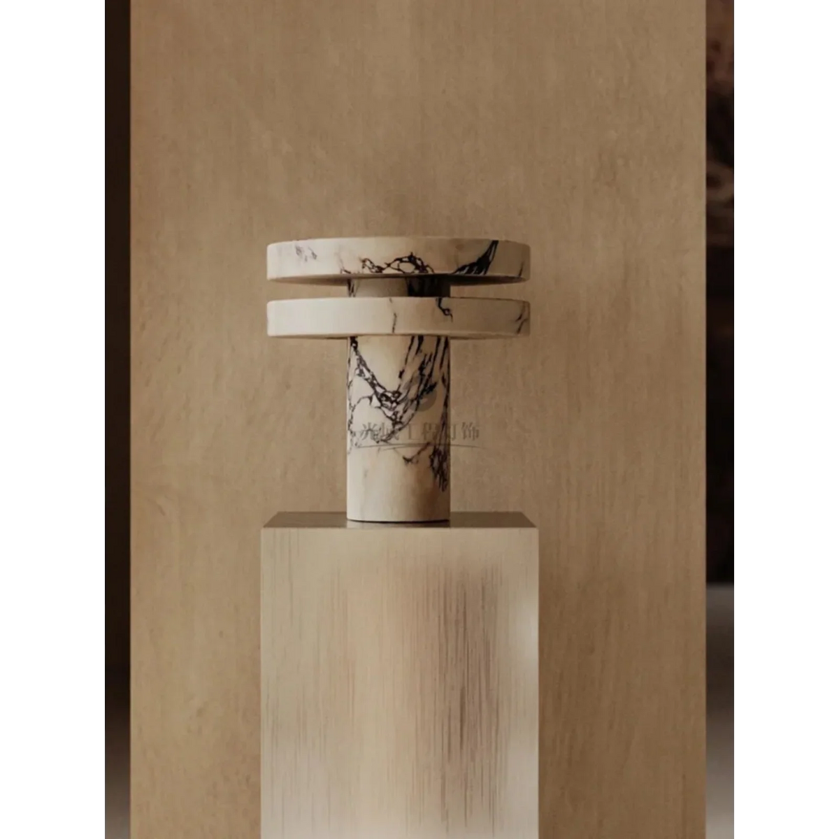 Marble Table Lamp for Living Room and Console | Small Solid Stone Sculptural Modern Minimalist Casalola Lights Luxury