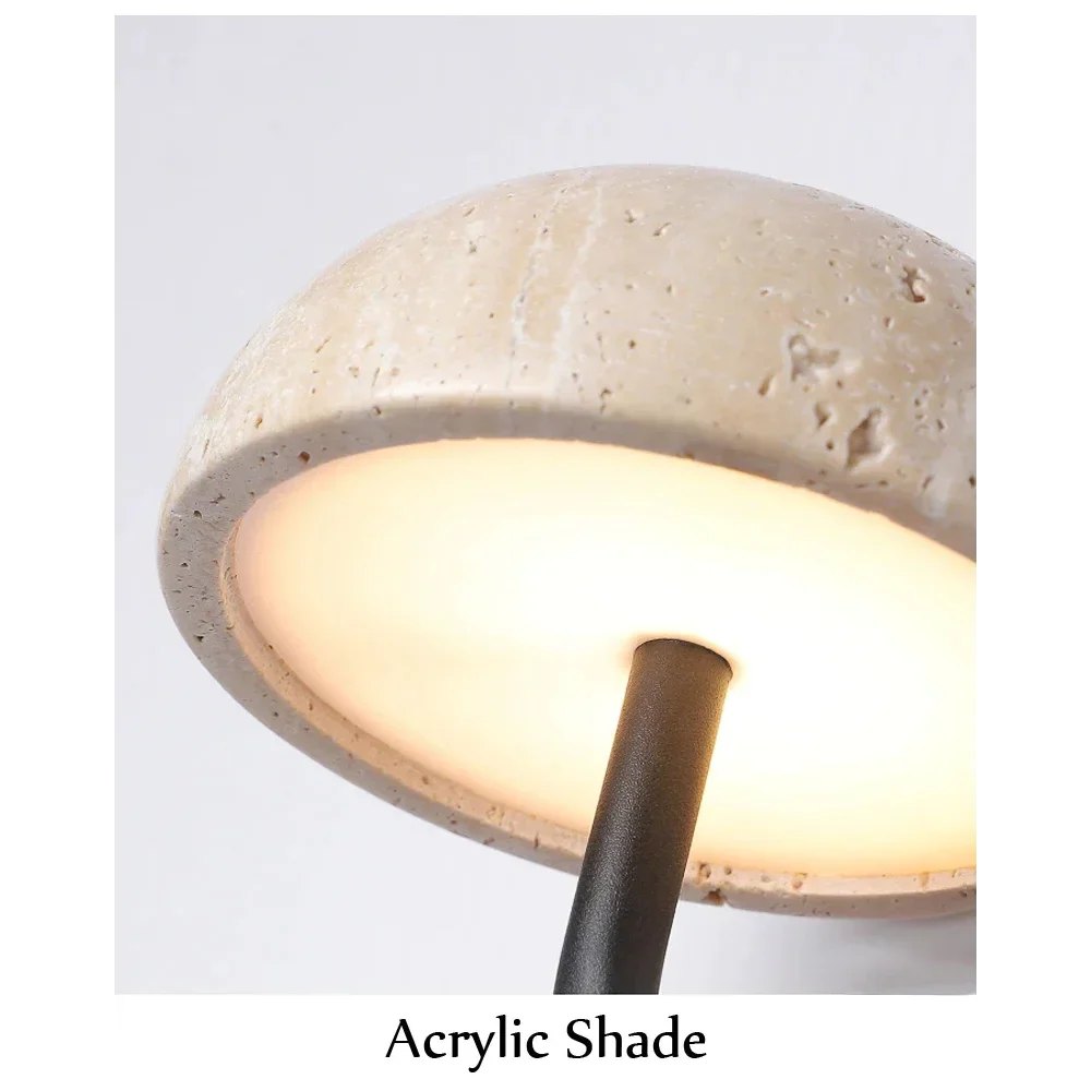 Travertine wall light in a calm interior