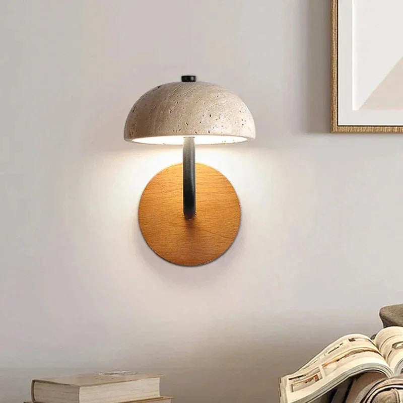 Marble Wall Lamp Natural Material Wabi-sabi Light Fixtures for Bedside Living Room Corridor - Sconces