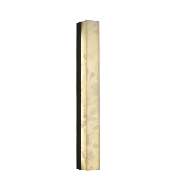 Marble Wall Sconce 60-80cm | Slim Stone & Copper Bar Light Up-down Led Hallway Stairwell Bedside Casalolalights Luxury