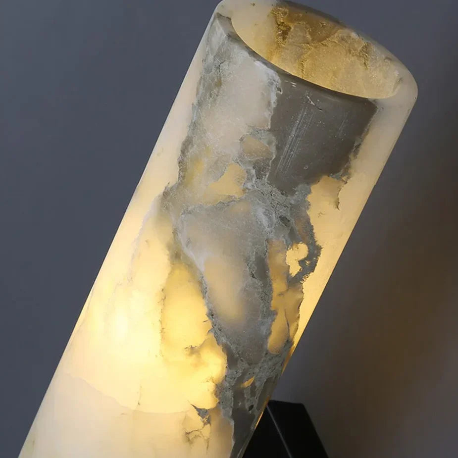 Genuine Marble & Frosted Glass Wall Sconce | Vanity Pair Bedside Light Soft Glow E14 38cm High Casalola Lights Luxury