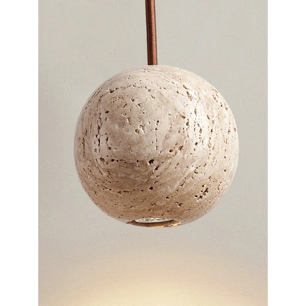 Marble Wood Pendant Lamp for Bedside Living Room Kitchen Island