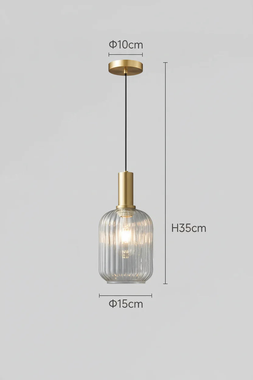 Maria frosted glass pendant glowing warm