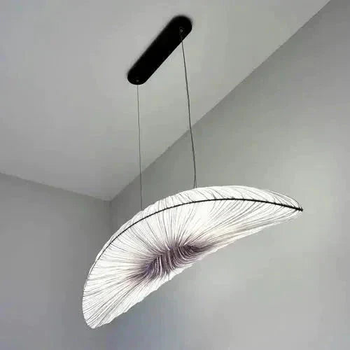 Fabric Linear Chandelier Marine Cloth | Four Lengths Soft Glare Free Light Hand Worked Casalola Lights Luxury Lamps