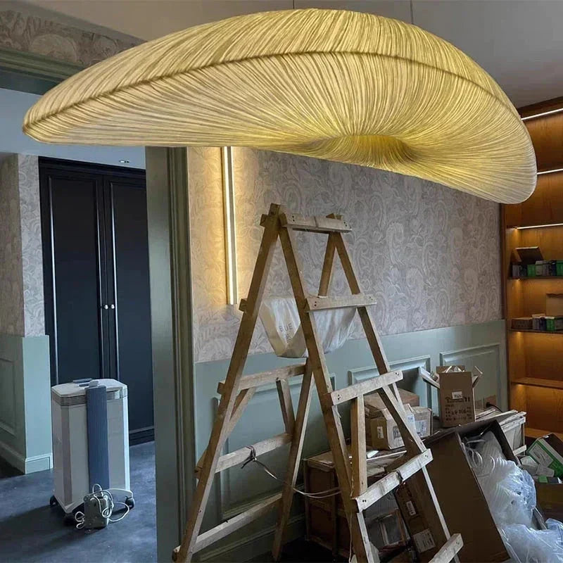 Fabric Linear Chandelier Marine Cloth | Four Lengths Soft Glare Free Light Hand Worked Casalola Lights Luxury Lamps