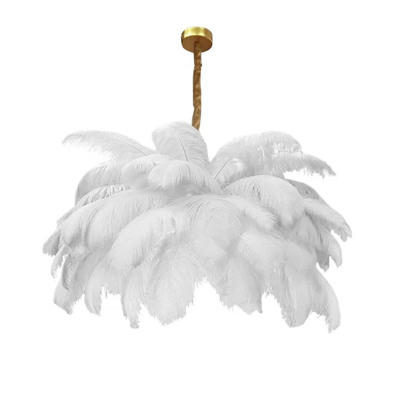 Feather Chandelier Semi-flush Hollywood Regency Decor for Luxury Living Room Bedroom Casalolalights Luxury Lamps