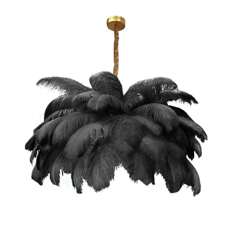 Feather Chandelier Semi-flush Hollywood Regency Decor for Luxury Living Room Bedroom Casalolalights Luxury Lamps