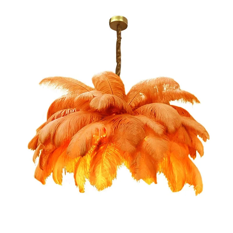Feather Chandelier Semi-flush Hollywood Regency Decor for Luxury Living Room Bedroom Casalolalights Luxury Lamps