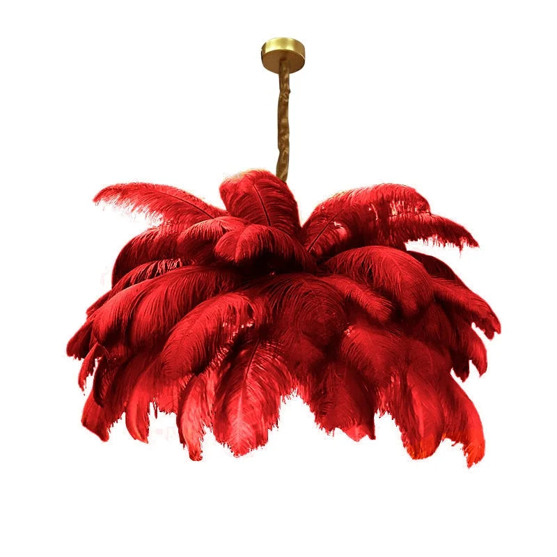 Feather Chandelier Semi-flush Hollywood Regency Decor for Luxury Living Room Bedroom Casalolalights Luxury Lamps