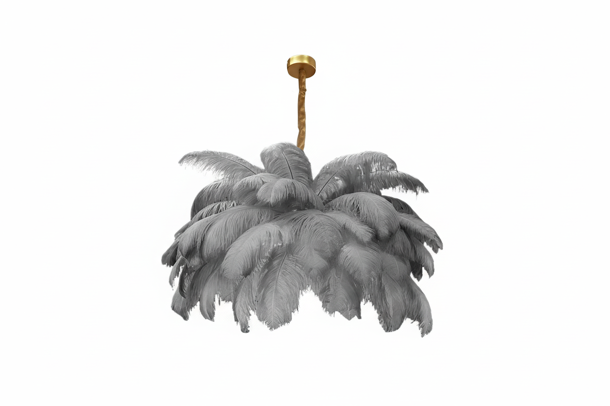 Feather Chandelier Semi-flush Hollywood Regency Decor for Luxury Living Room Bedroom Casalolalights Luxury Lamps