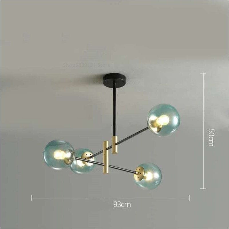 Modern Luxe Chandelier | 4/6/8 Lights Glass Ceiling Lamps for Living Room Dining | Casalola - Semi-flush Mounts