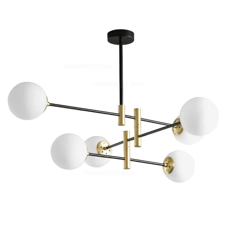 Modern Luxe Chandelier | 4/6/8 Lights Glass Ceiling Lamps for Living Room Dining | Casalola - Semi-flush Mounts