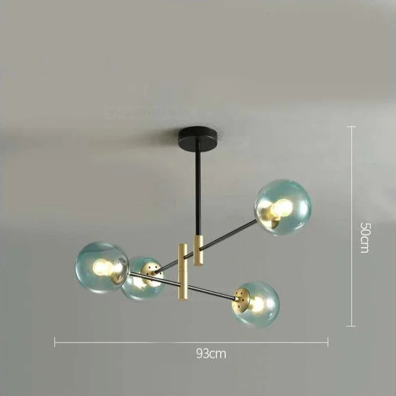 Modern Luxe Chandelier | 4/6/8 Lights Glass Ceiling Lamps for Living Room Dining | Casalola