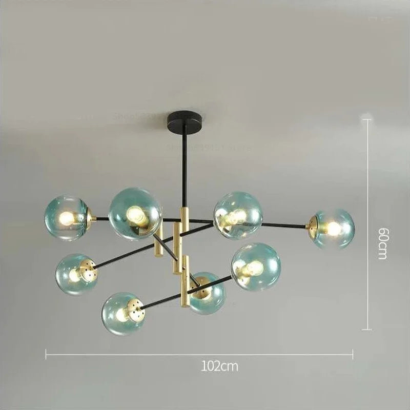 Modern Luxe Chandelier | 4/6/8 Lights Glass Ceiling Lamps for Living Room Dining | Casalola